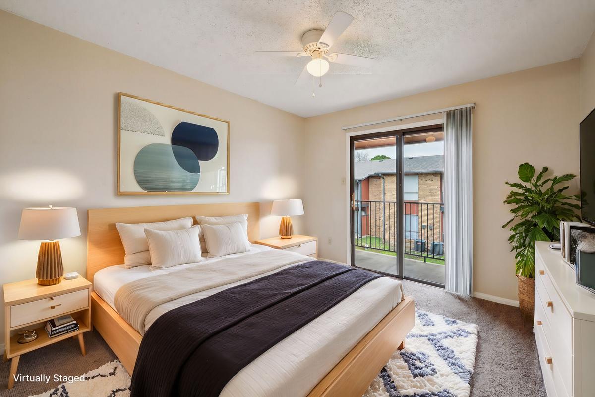 Primary bedroom at Bay Colony Apartments